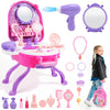 4 In 1 Girls Vanity Set - 40 Pcs Toddler Vanity With Fashion Accessories, Pretend Makeup For Toddlers 3-5, Play Makeup For Girls