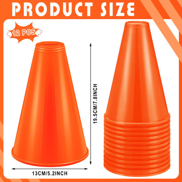 Woanger 12 Pieces Cheer Megaphone For Party Favors Sports Cheers Party Noisemaker Toys Diy Plastic Megaphone For Party Sports Ma