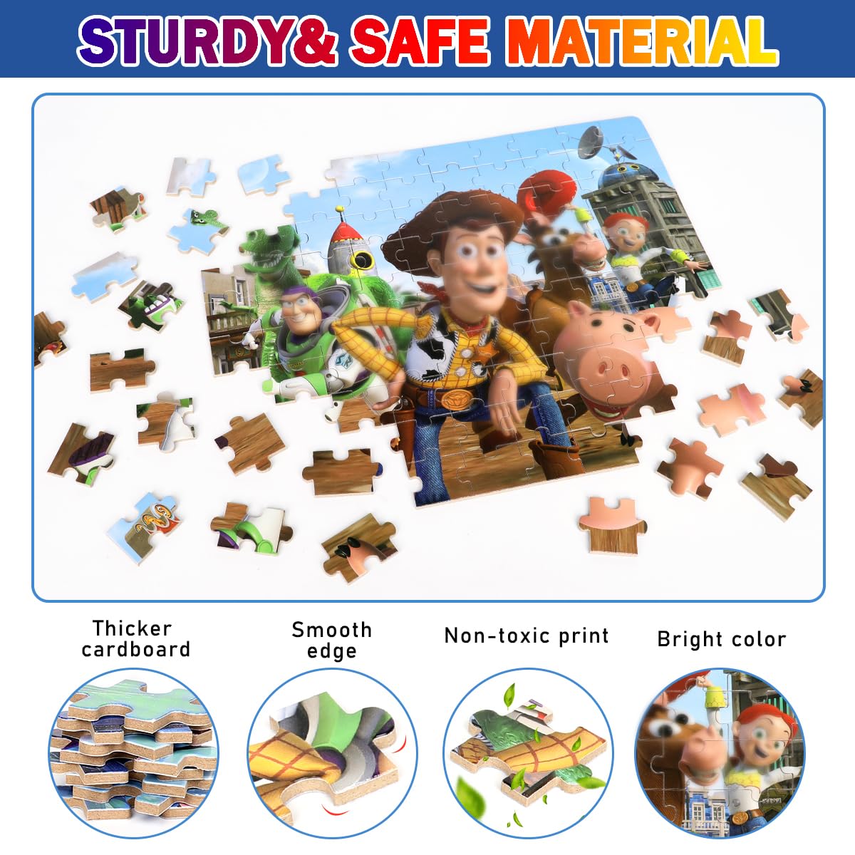 Puzzles For Kids Ages 4-8,Kids Puzzles In A Metal Box, Cute Toys Puzzles,Children Boys Girls Learning Educational Puzzles Packed