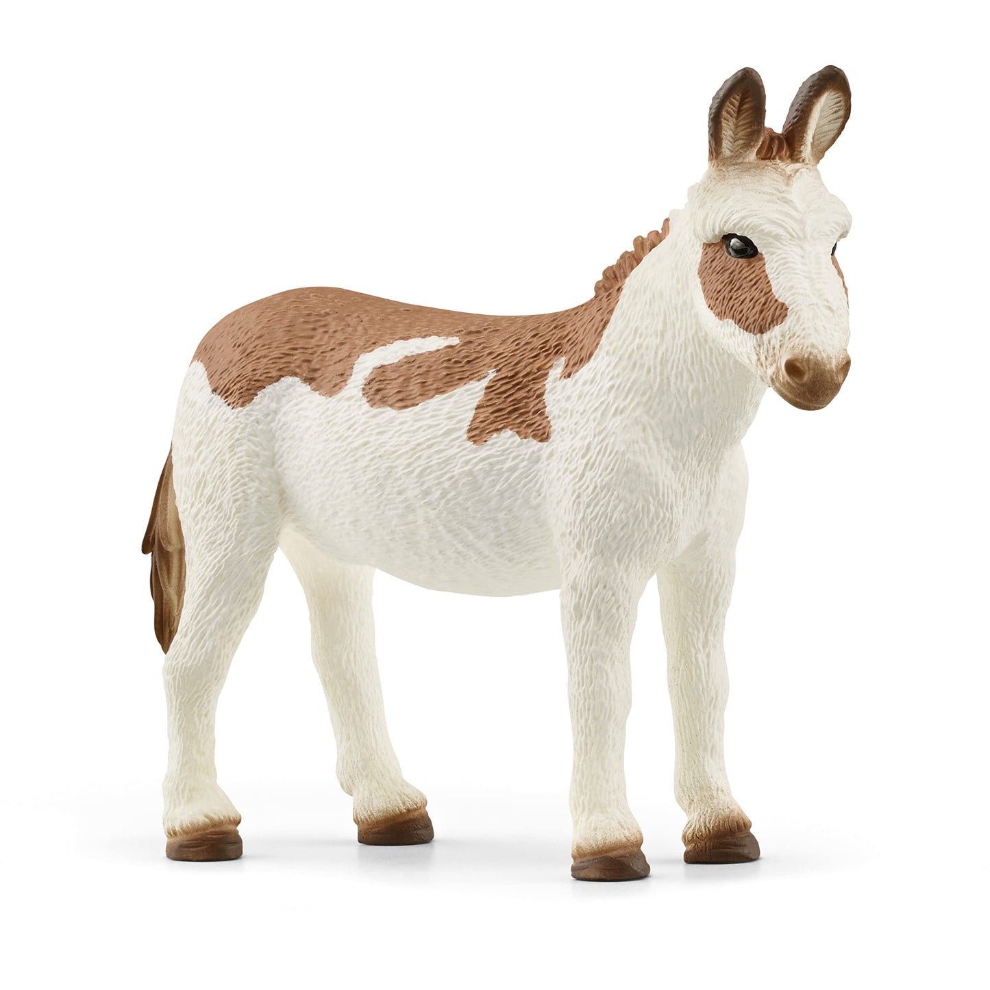 Schleich Farm World American Spotted Donkey Animal Figurine - Highly Detailed And Durable Farm Animal Toy, Fun And Educational Play For Boys And Girls, Gift For Kids Ages 3+, Multicolor, 2.5 Inch