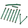 DJX Aluminum Suspension Linkage & Steering Rod Tie Links Set Accessories for AXIAL SCX24 AXI90081 1/24 RC Crawler Car (Green)