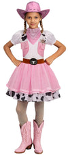 Costumerry Cowgirl Costume For Girls With Cow Girl Hat Toddler Halloween Costume Party Dress Up (9-10 Years)