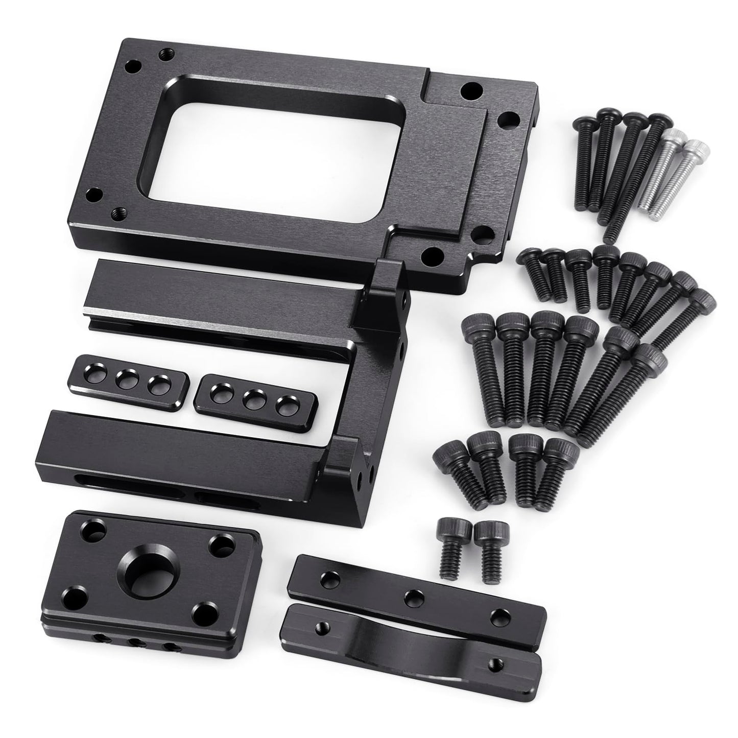 Axspeed Aluminum Motor Mount Quick Release Motor Base For 1/5 X-Maxx 6S 8S Xrt 8S 77086-4 Rc Truck (Black)