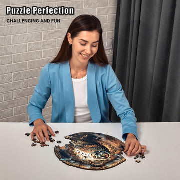 LEOGOR Large Wood Puzzles mature-themed Jigsaw - Exquisite Wooden Owl Puzzles for mature-themeds 350 Piece Unique Animal-Shaped Creative Colorful Mosaic Challenging Design 15'' x 14.8''