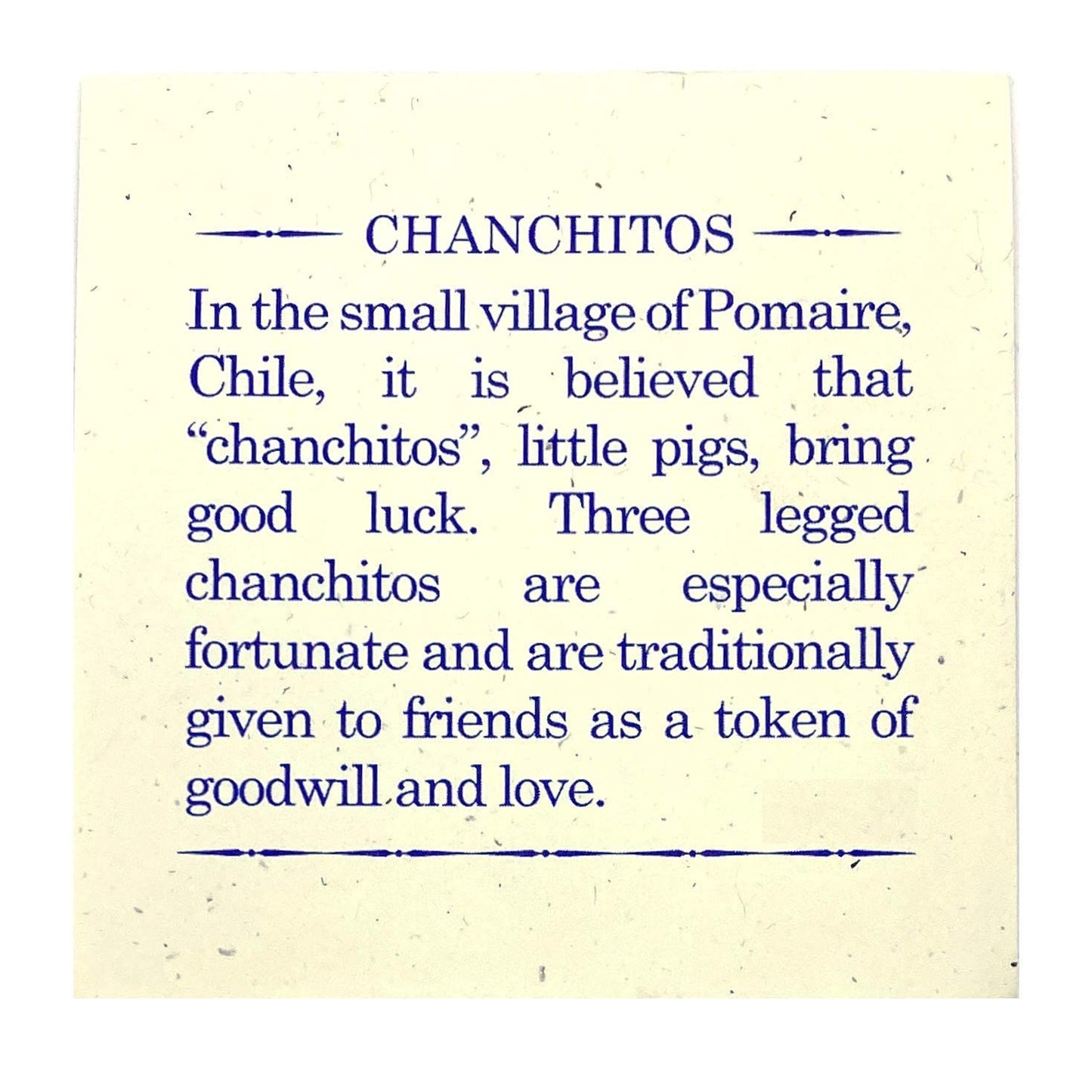 The Joy Tree Chanchito 3 Legged Pig - Good Luck Token Of Abundance And Happiness, Small 2 X 2 X 2