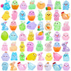 60Pcs Easter Luminous Mini Resin Figurines Miniature Figurines Tiny Small Easter Glow In The Dark Little Bunnies Chicken For Dol