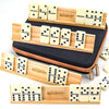 Dominos Set Adults With 4 Domino Racks Double Six Dominoes Set In Portable Case Double 6 Domino'S Game Set With 4 Wooden Domino