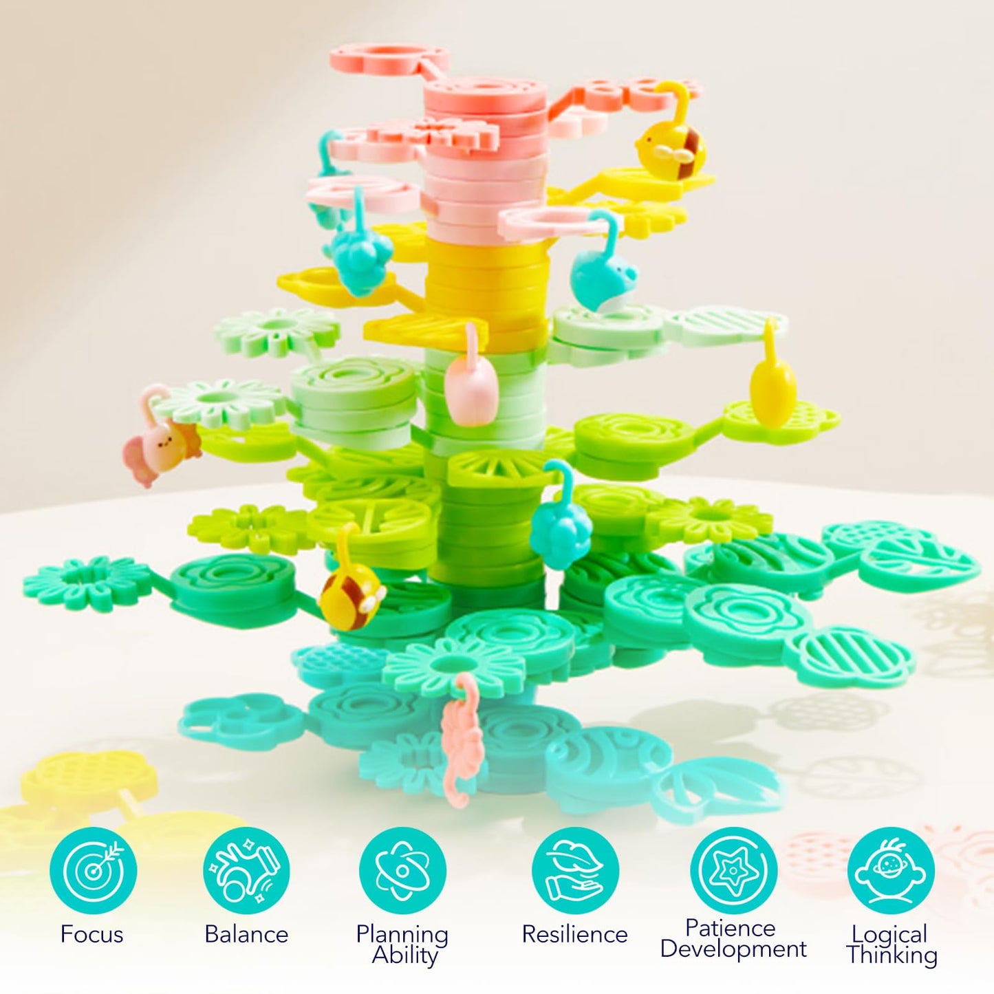 Mideer Educational Balance Blocks 82 Piece Set, Creative Stacking Game For Kids Ages 3+, Montessori Preschool Toys, Enhancing Problem-Solving And Family Bonding, Birthday Gift For Boys And Girls