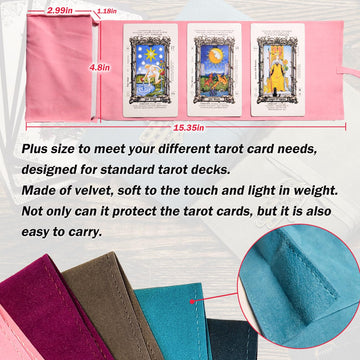 Knana 5Pcs Tarot Card Holder - Velvet Tarot Card Storage Bag, Tarot Bags And Pouches, Tarot Accessories - Palm