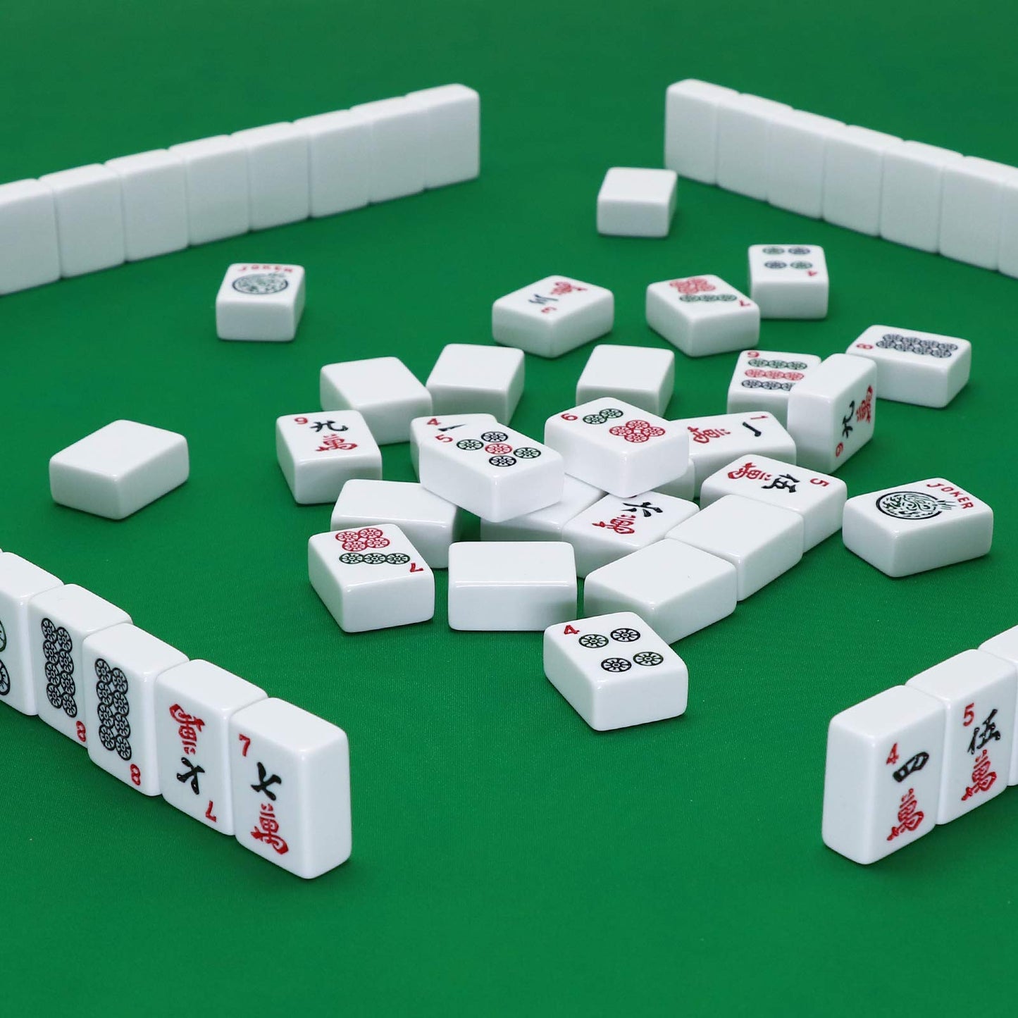 Plusvivo Mahjong Mat Anti Slip And Noise Reduction Table Cover For Mahjong Paigow Poker Dominos 32.6' X 32.6'(83Cm X 83Cm) Green
