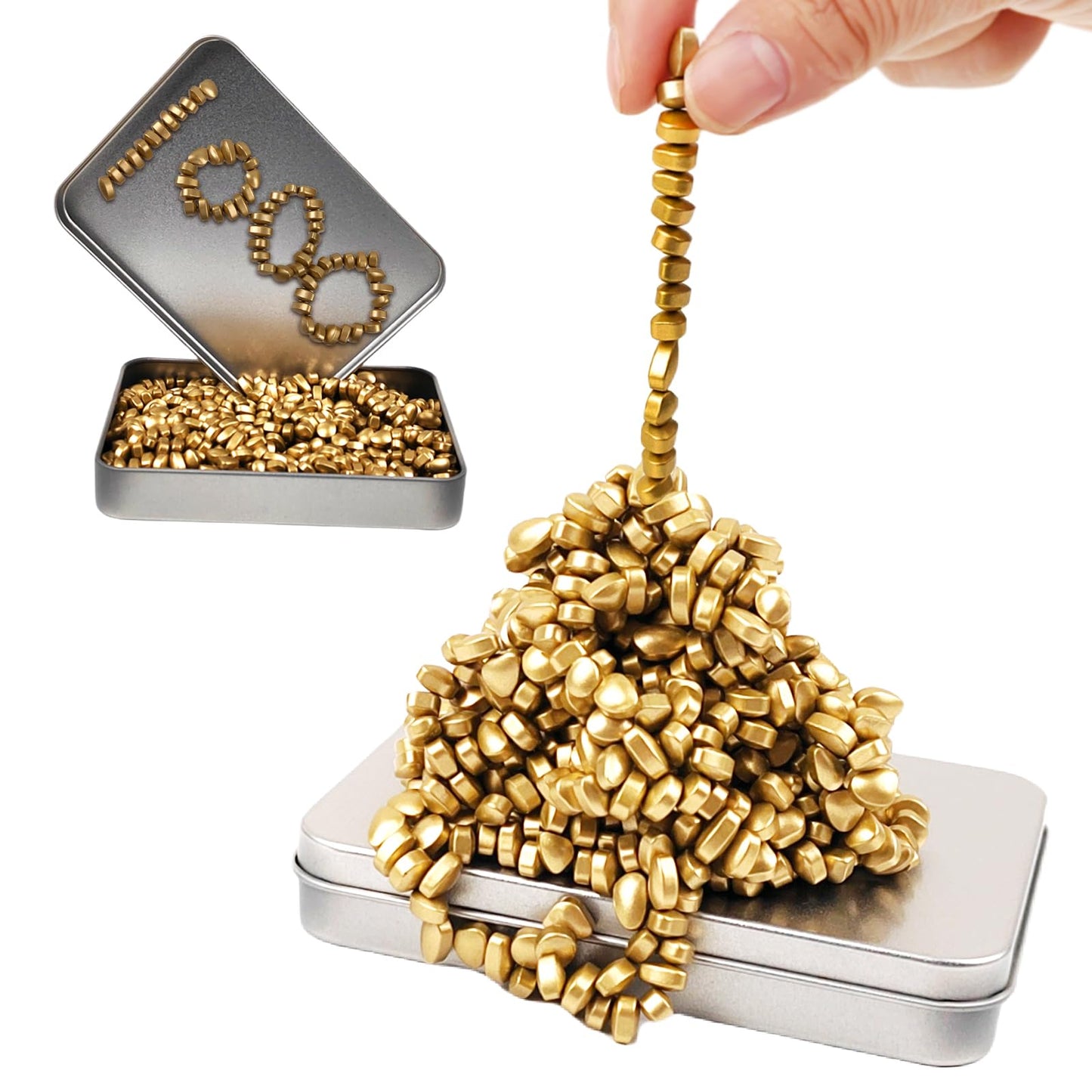 Magnetic Ferrite Putty Rock, More Than 1000 Mini Weak Magnet Smooth Ferrite Pebbles, Small Magnetic Beads Fidget Adults Toys for