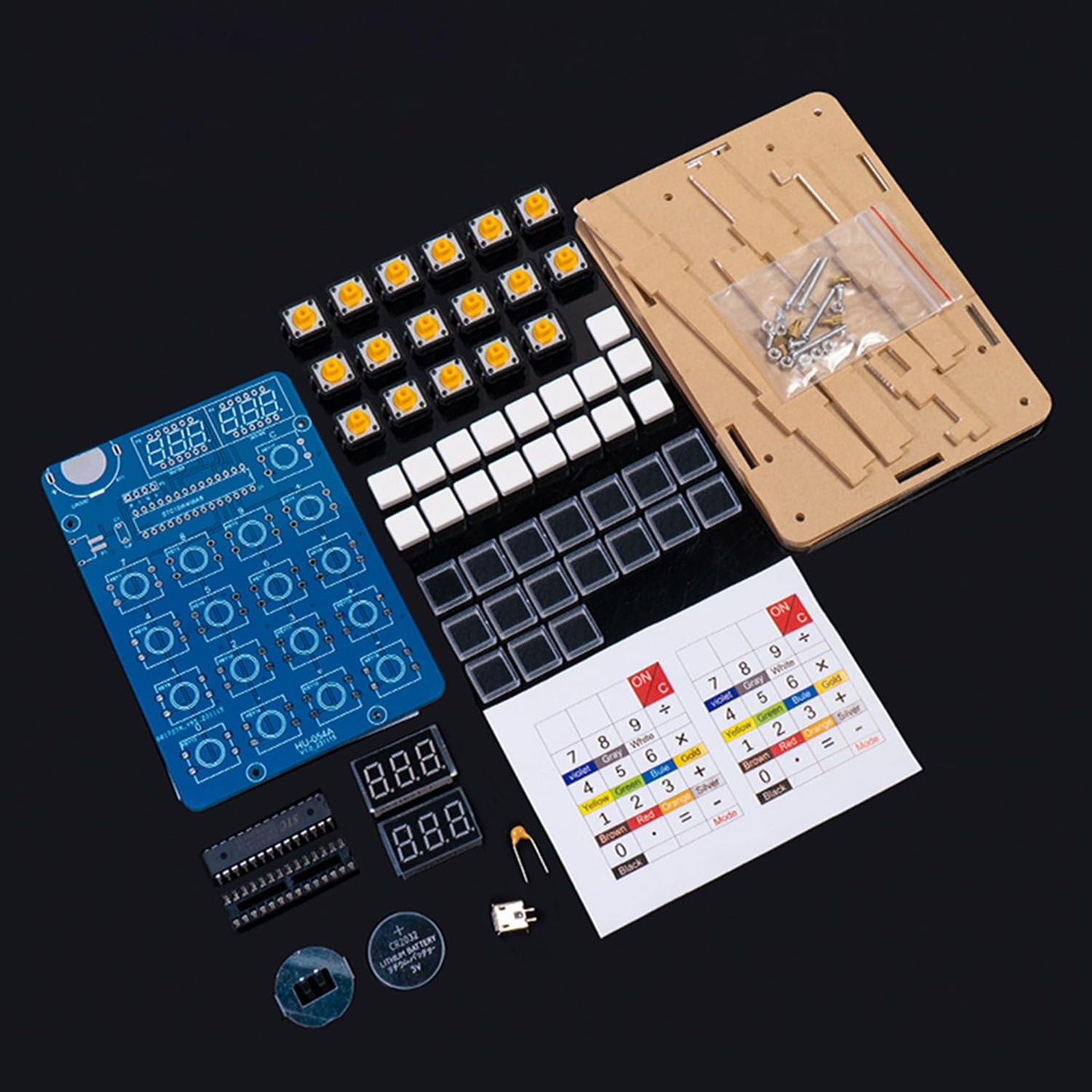 Soldering Practice Kit 6 Digits Desk Calculator Resistor Resistance Reader Diy Kit Soldering Project Kit Electronic Diy Kits For