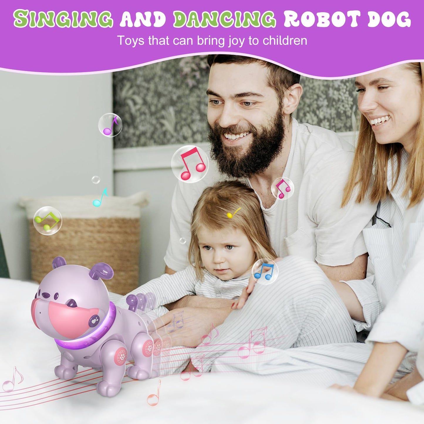 Simrex Robot Dog Toys For Kids,Remote Control Robot Pet Puppy Dog,Rc Robot Dog With Dancing Music Recording Function,Gift For To