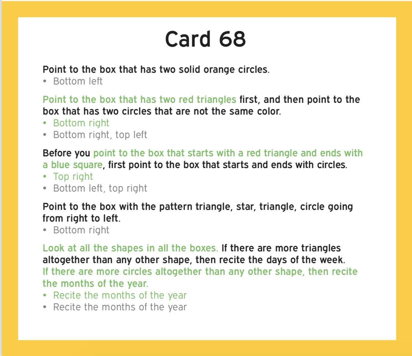Testingmom.Com Gifted Learning Flash Cards – Following Directions For 1St Grade - 2Nd Grade – Practice For Grade 1 - Grade 2 Cogat Test, Iowa Test (Itbs), Olsat Test, Nyc Gifted And Talented, Wppsi