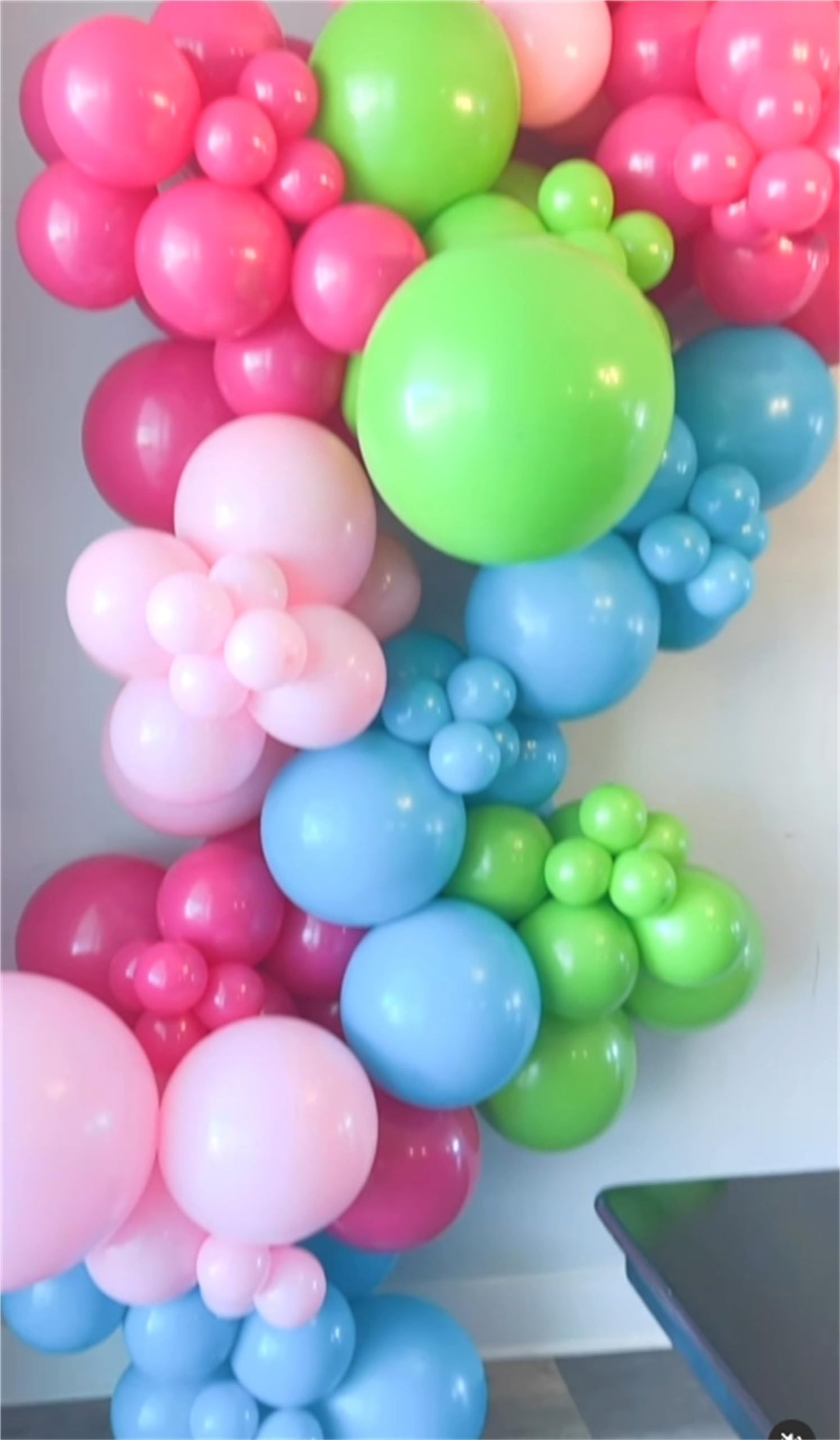 Candy Colorful Balloon Arch, 128 Pcs Pastel Rainbow Balloon Garland With Bright Light Baby Hot Pink Blue Lime Green Balloons, Ma