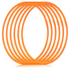 Shappy 6 Pcs Exercise Hoop Detachable Adjustable Plastic Toy Playground Toys Colored Hoop Circles For Teens Games Gymnastics Dog Agility Equipment Party Decor(24 Inch,Orange)