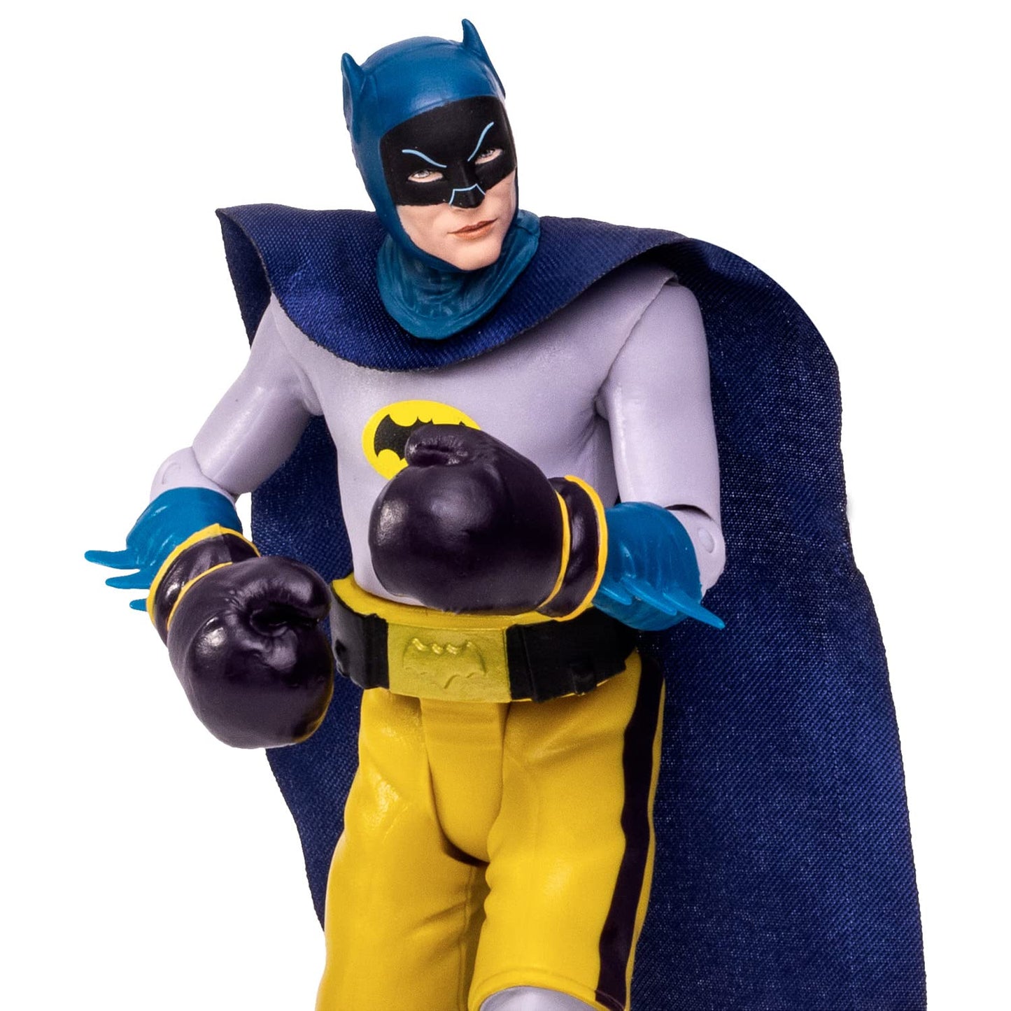 Mcfarlane Toys, Dc Multiverse, 5-Inch Dc Retro Batman Boxing Action Figure With Action Word Bubbles, Collectible Dc Retro 1960'S