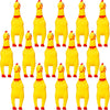 Gejoy 15 Pcs Rubber Chicken Screaming Chicken Queeze Novelty Squeaky Noise Shrilling Shrieking Squawking Chicken Noisemaker Novelty Gadget for Dogs Pets 6.3 Inch(Yellow)