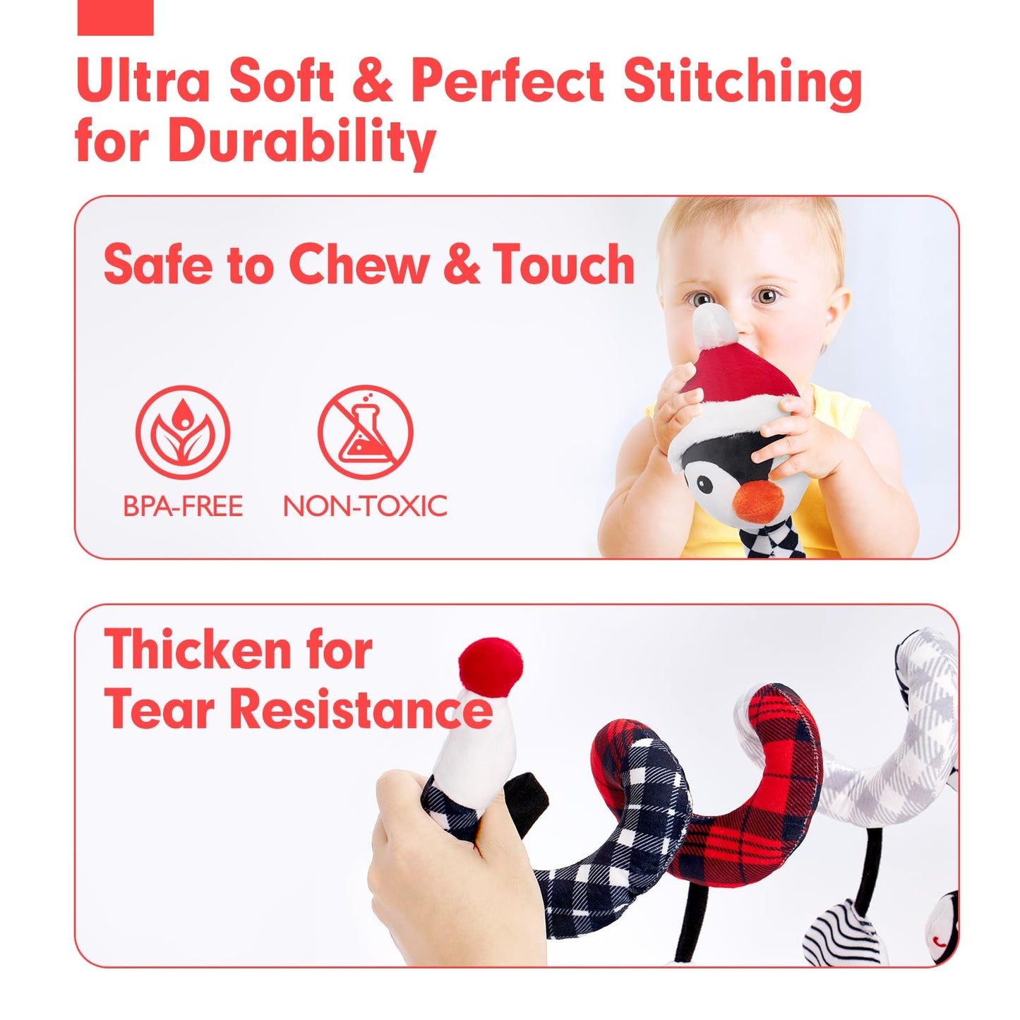 Hahaland Car Seat Baby Toys 0-3 Months Developmental Carseat Toys For Infants 0-6 Months Stroller Baby Toys 6 To 12 Months Infan