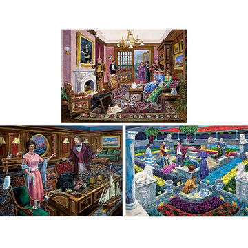 Bits And Pieces - 3-In-1 Multipack - 1000 Piece Jigsaw Puzzles For Adults – 1000 Pc Large Piece Mystery Puzzle Set By Gene Dieckhoner - 20' X 27'