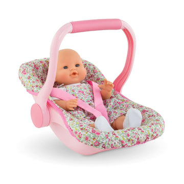 Corolle Baby Doll Carrier And Bed With Rotating Handle And Straps - Mon Grand Poupon Accessories Fit 14' And 17' Dolls, For Kids Ages 3 Years And Up, Floral