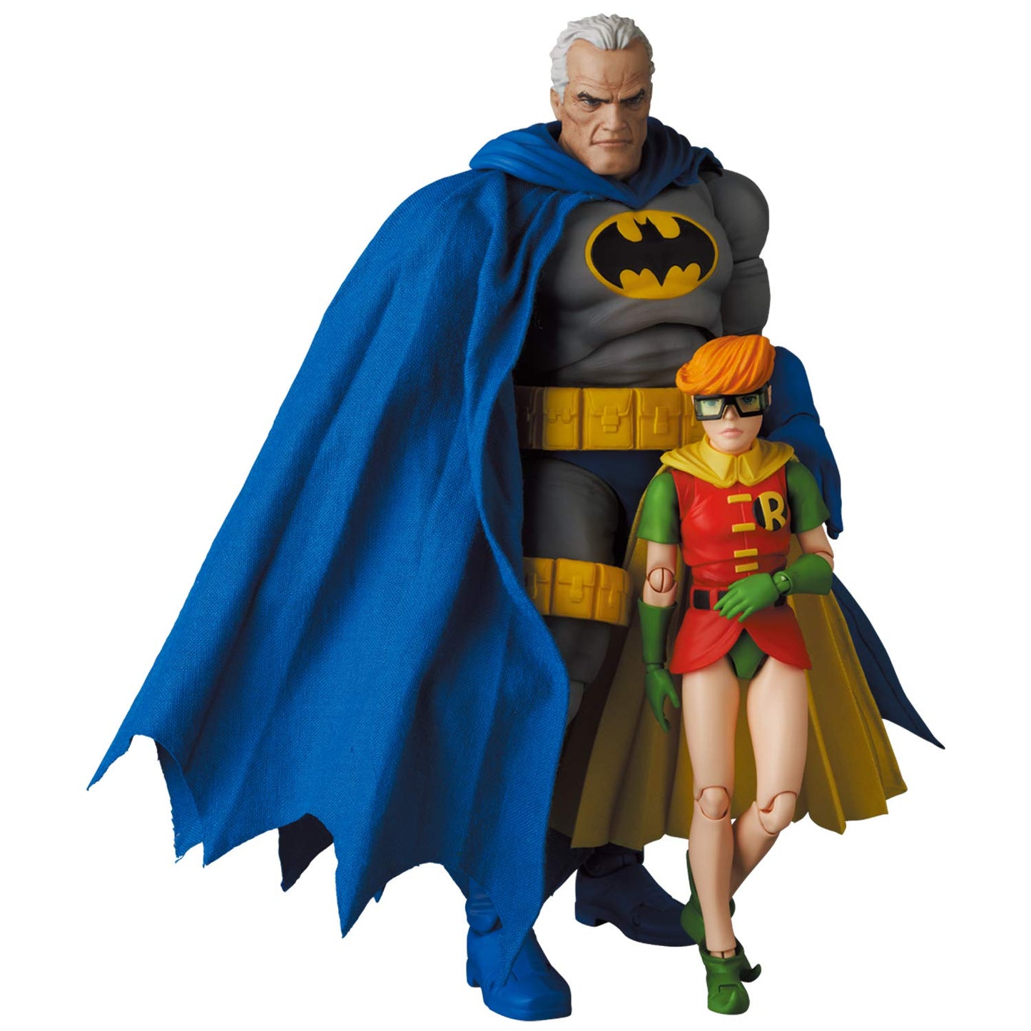 Medicom Mafex No.139 Batman Blue Version & Robin The Dark Knight Returns Total Height Approx. 6.3/4.3 Inches (160/110 Mm) Painted Action Figure