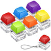 Taiyin 6 Pcs Keyboard Fidget Toy Fidget Clicker Keyboard Fidget Keychain Keyboard Decompression Toys Button Stress Relief Gifts for mature-themed to Relief Stress Pass The Time(Bright)
