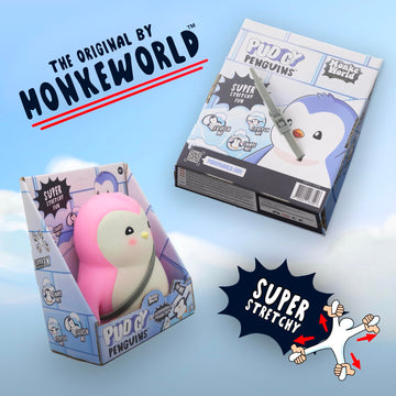 Monkeworld Pudgy Penguin Peaches In Pink Squishies Fidget Toy Penguin Plush Squishy Toys For Kids