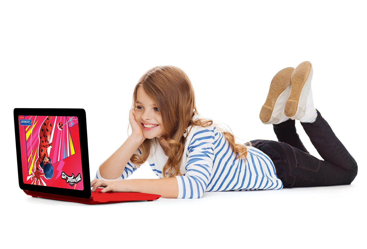 Lexibook Miraculous - Educational And Bilingual Laptop English/Spanish - Toy For Child Kid (Boys & Girls) 124 Activities, Learn Play Games And Music With Ladybug - Red/Black Jc598Mii2