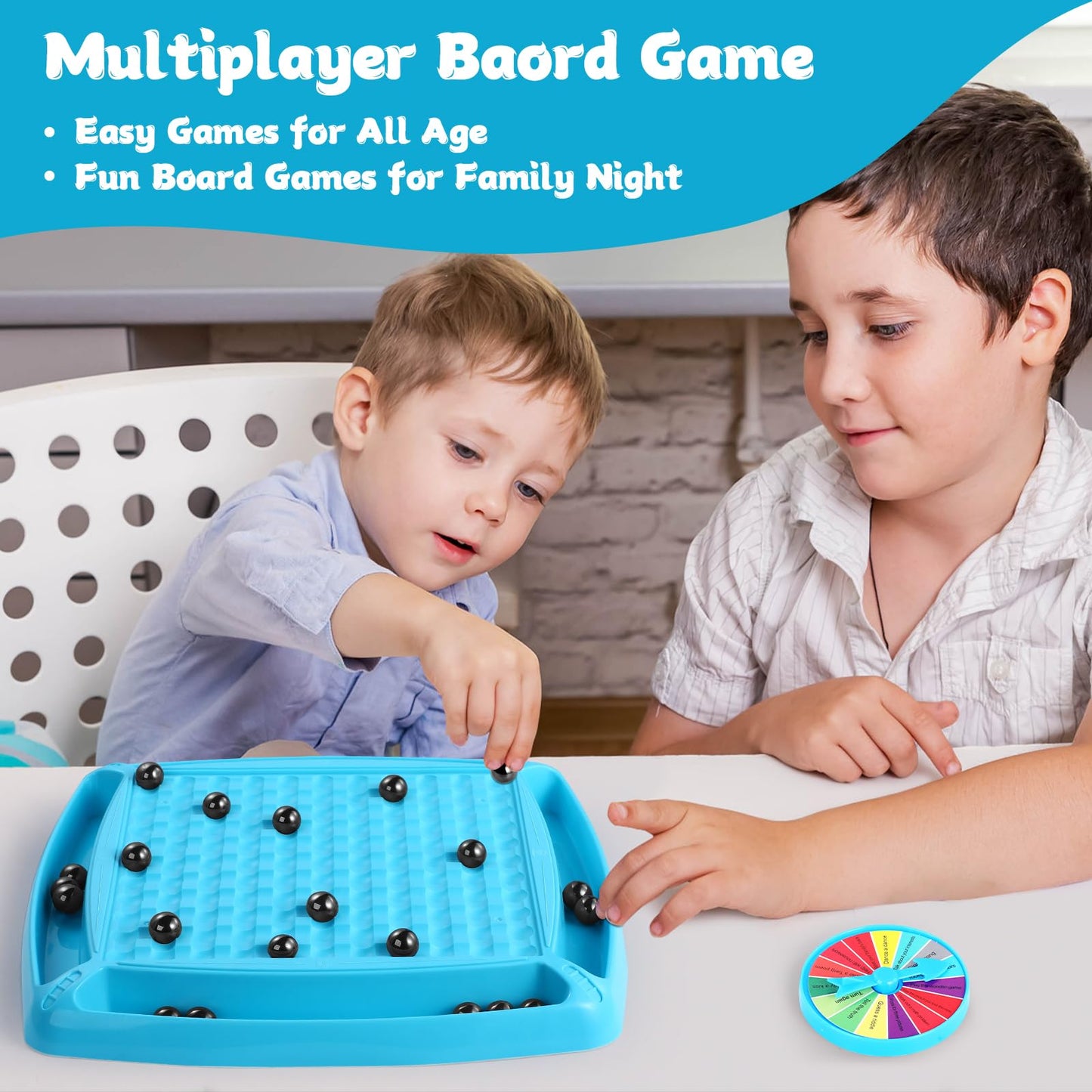 Beentiber Magnetic Chess Game Set with Punishment Wheel, Strategy Game for Kids and Adults, Model 10189, Board Color