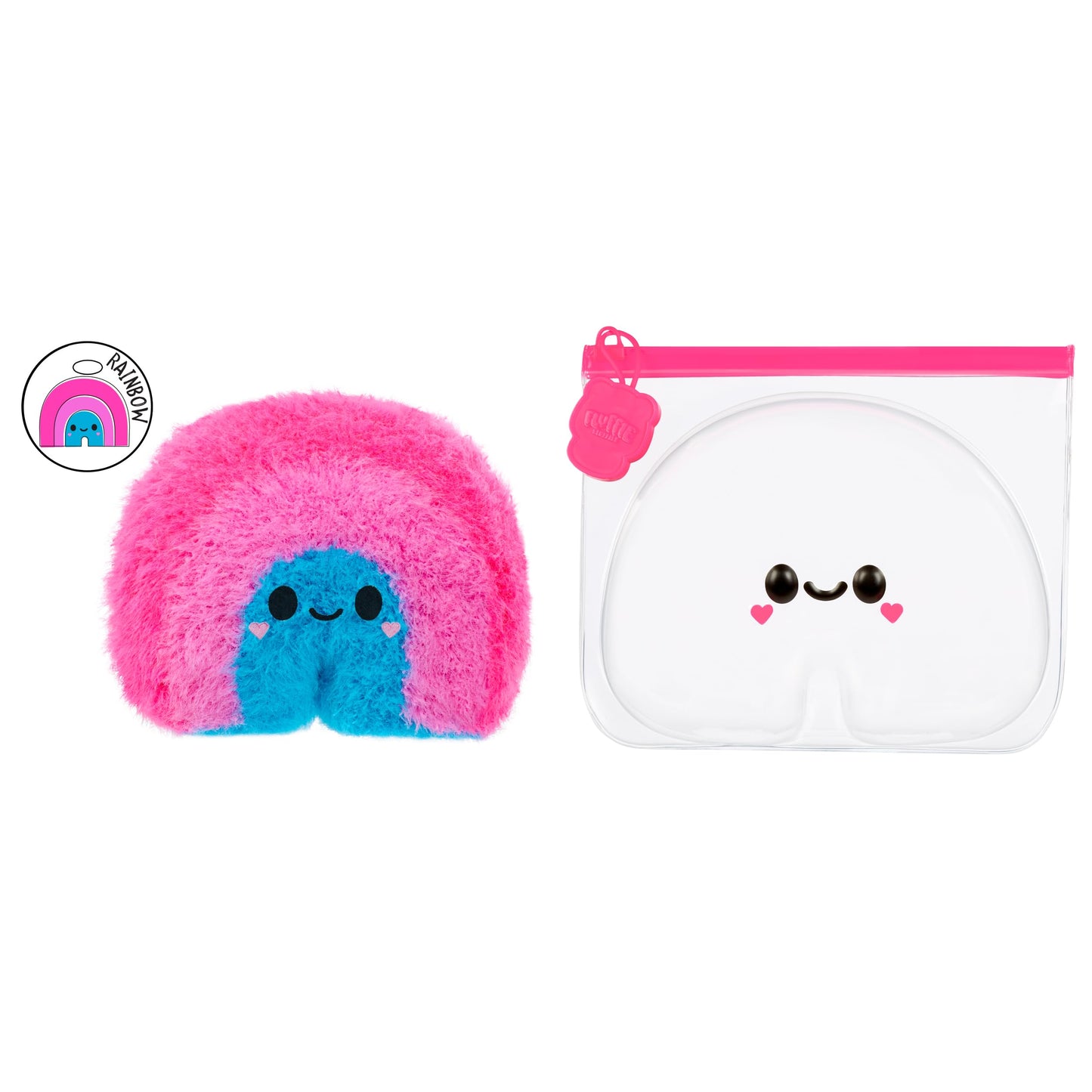 Fluffie Stuffiez Rainbow Small Collectible Feature Plush - Surprise Reveal Unboxing With Huggable Asmr Fidget Diy Fur Pulling, Ultra Soft Fluff