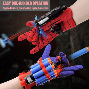 3 Sets Spider Web Shooters Hero Launcher Wrist Toy Set, Cosplay Launcher Gloves Hero Movie Launcher With Wrist Toy Funny Decorat