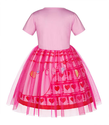 Wonderbabe Little Girls Princess Costume Red Dress For Girls Red Princess Halloween Dress Up Birthday Party Gift Size 9-10