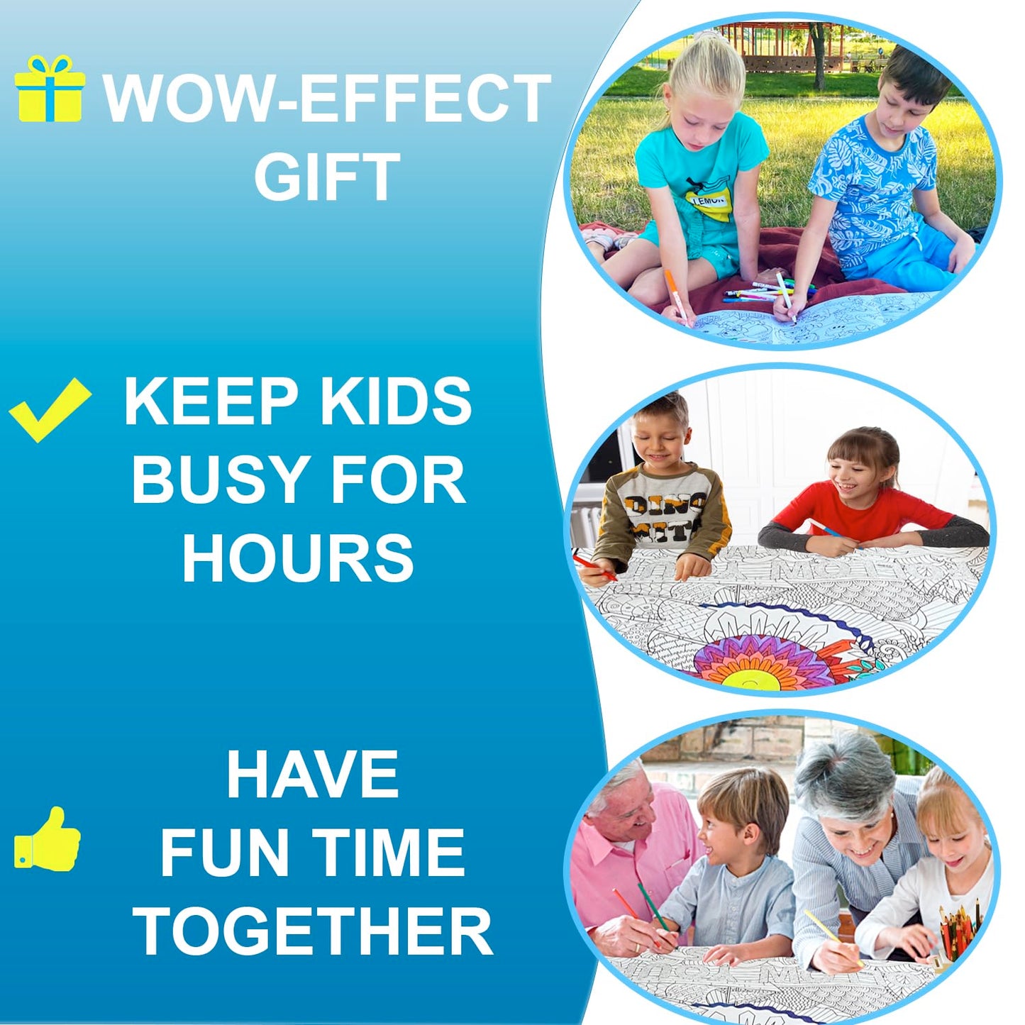 Giant Coloring Poster For Adults And Kids - Wall Coloring Poster Motivational - Large Coloring Posters For Classroom - Huge Coloring Poster At Work Table - Big Coloring Pages - Jumbo Coloring Sheets