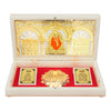 ARNAVIRA Gold Plated Photo Frame with Charan Paduka Pocket Temple for House Warming Gifts Return Gift Diwali Gift Puja Box (Shri
