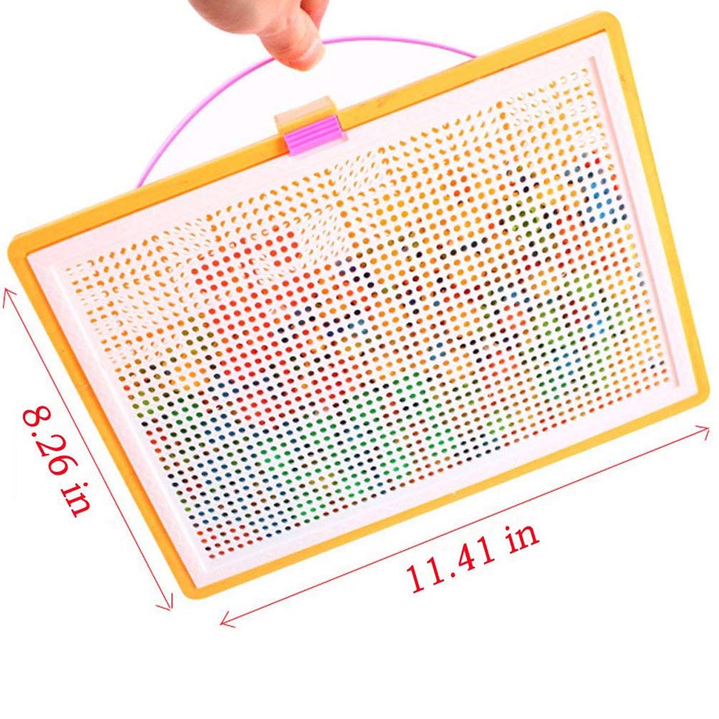 Henmerry Creative Mushroom Nails Mosaic Pegboard Children'S Educational Toys 3D Jigsaw Toys Puzzle Game Building Block Toys (600