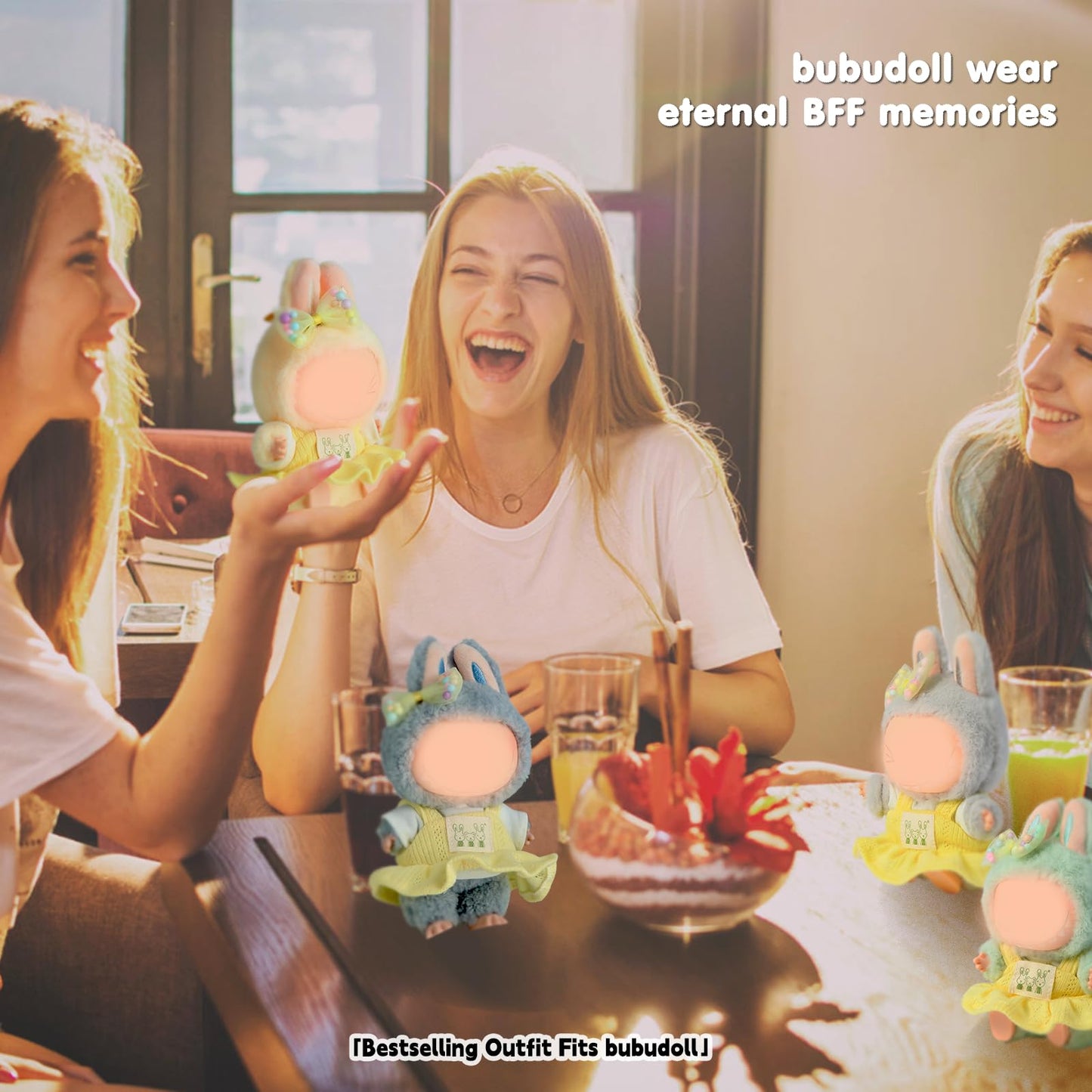 Ciunura 2025NEW Trendy Yellow Dress Clothes for bubudoll Designed for bubuclothes Multiple Stylish Outfit Sets for 5.9-6.7in Doll Optimal for Your15&17cm Dolls Dress up (Yellow Skirt 3pc Set)