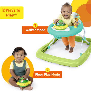 Bright Starts Baby Walker - 2 Ways to Play, 10+ Melodies, Light Up Toy, 6-12 Months, Wanderlights, Model 17367-050