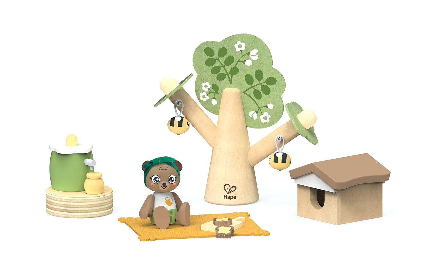 Hape Honey Bees Picnic, Green Planet Explorers | Educational Bee And Beehive Toy, For Kids Ages 3+ Years
