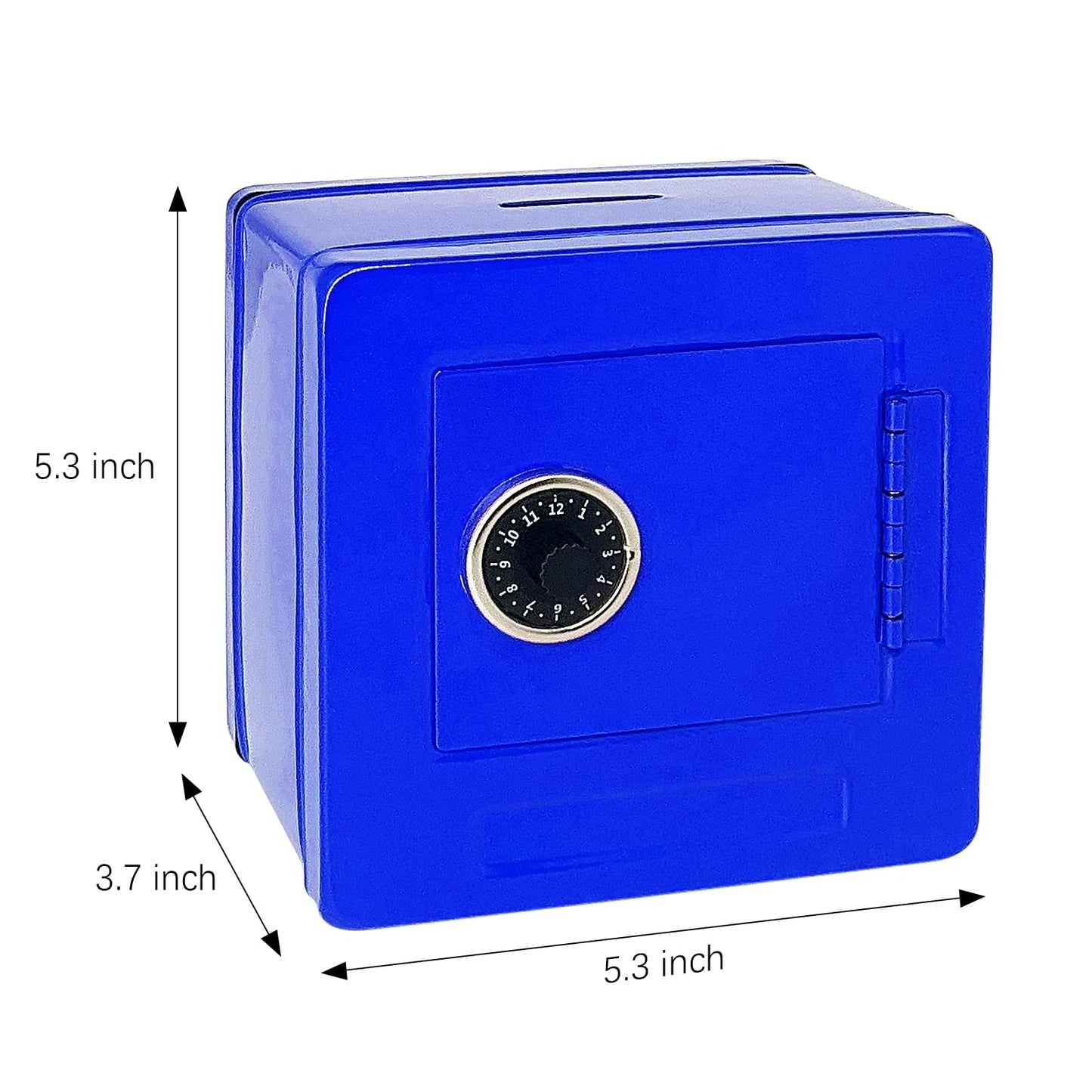 Kids' Safe Piggy Bank, Metal Safe With Key, Money Saving Box For Children, Boys Girls Best Giftoney Banks (Blue, Small)