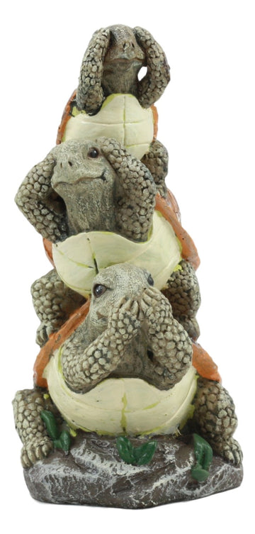 Gifts & Decor Ebros Whimsical Acrobatic See Hear Speak No Evil Turtles Totem Statue Stacked Wise No Evils Sea Turtles Figurine Animal Collectible