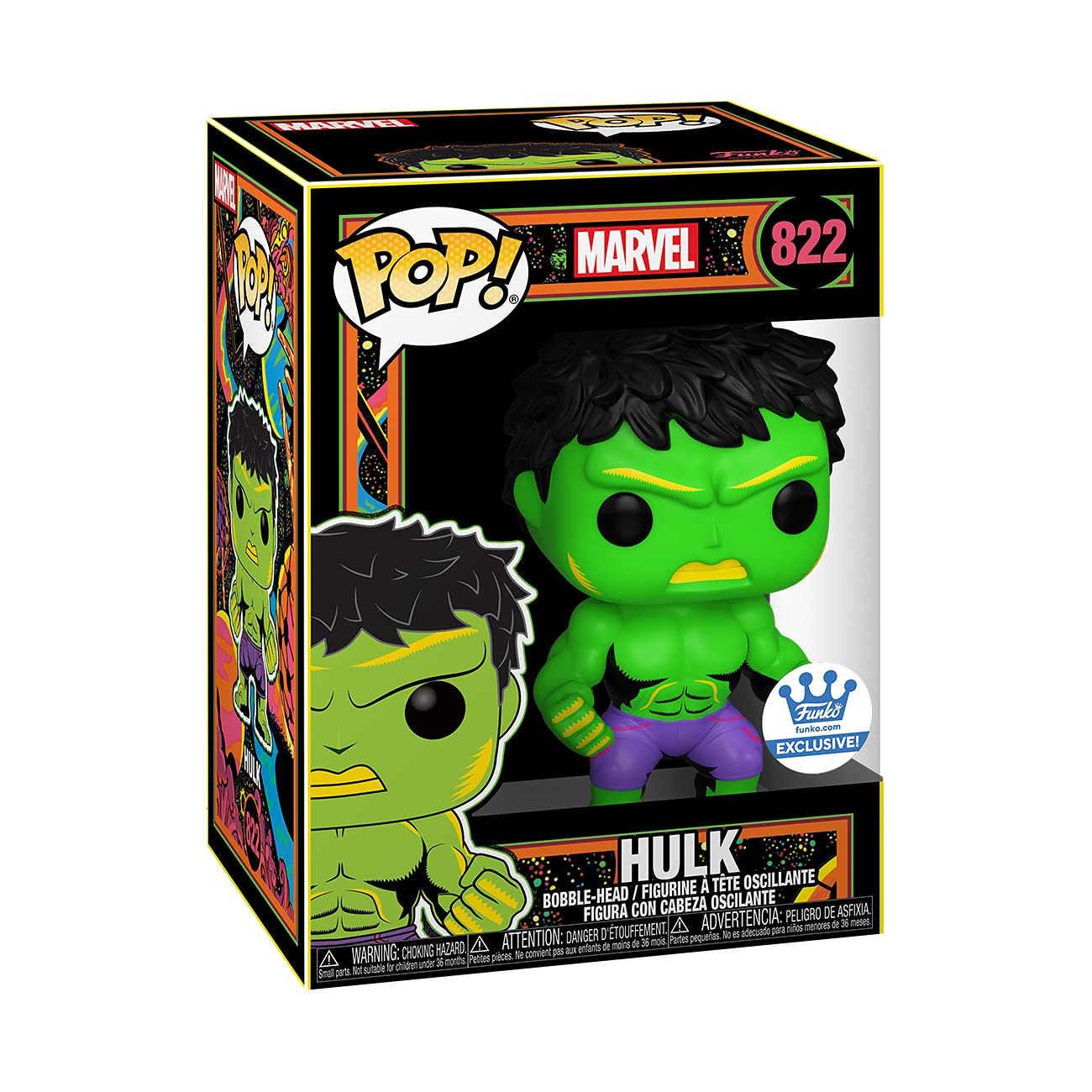 Pop! Marvel Avengers: Hulk Black Light Vinyl Figure – Shop Exclusive