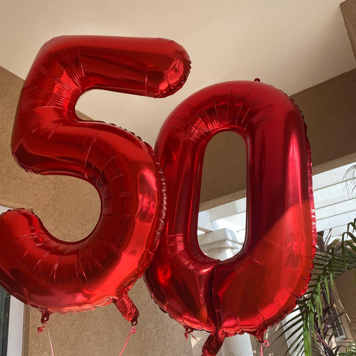 LHOAVWE 40 Inch Red Foil Mylar Number 25 Balloons - Jumbo Helium Birthday Party Decorations