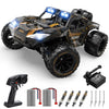 DEERC 1:14 All Terrain Fast RC Car, 40KPH High Speed RC Truck with LED Headlight for Boys, Offroad 2.4Ghz 4x4 Remote Control Car