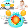Musical Crawling Crab Baby Toy - Tummy Time Toys For 6-12 Months Boy Girl, Light-Up Walking Dancing Moving Crab Toys For 1 Year