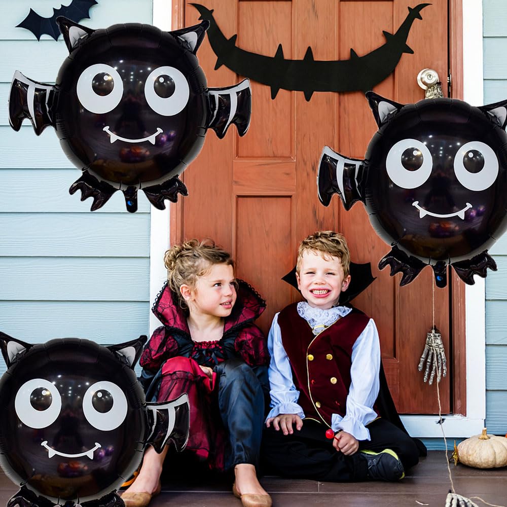 Hadckja Bat Balloons Cute Bat Halloween Balloons Bat Foil Balloons For Bat-Themed Party Supplies Decorations Halloween Party Dec