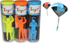 Toys+ Skydiver Parachute Men 3 Piece Set- Tangle Free (Colors And Styles May Vary)