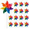24 Pack Mixed Color Pinwheels, Toy Wind Spinners And Party Favors Gifts For Kids, Outdoor Decorational Pinwheels For Yard And Ga