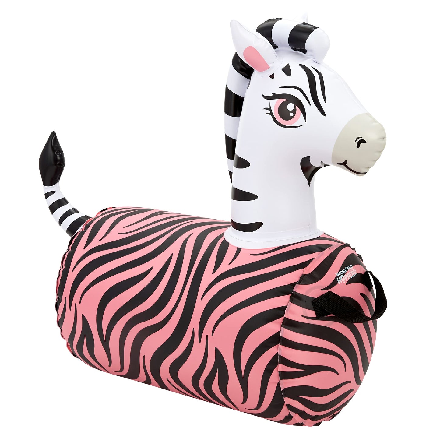 Waddle Hip Hopper Inflatable Hopping Animal Bouncer Zebra, Ages 2 And Up, Supports Up To 85 Pounds