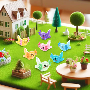 Homico 28Pcs Mini Resin Axolotl Mini Animals Figures Tiny Animals Toys Ornament For Axolotl Party Favors Diy Garden Dollhouse Po